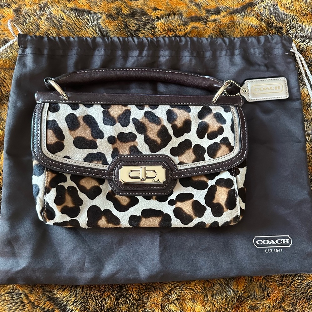 Coach Leopard Print Shoulder Bag